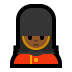 💂🏾‍♀️ woman guard: medium-dark skin tone display on Windows